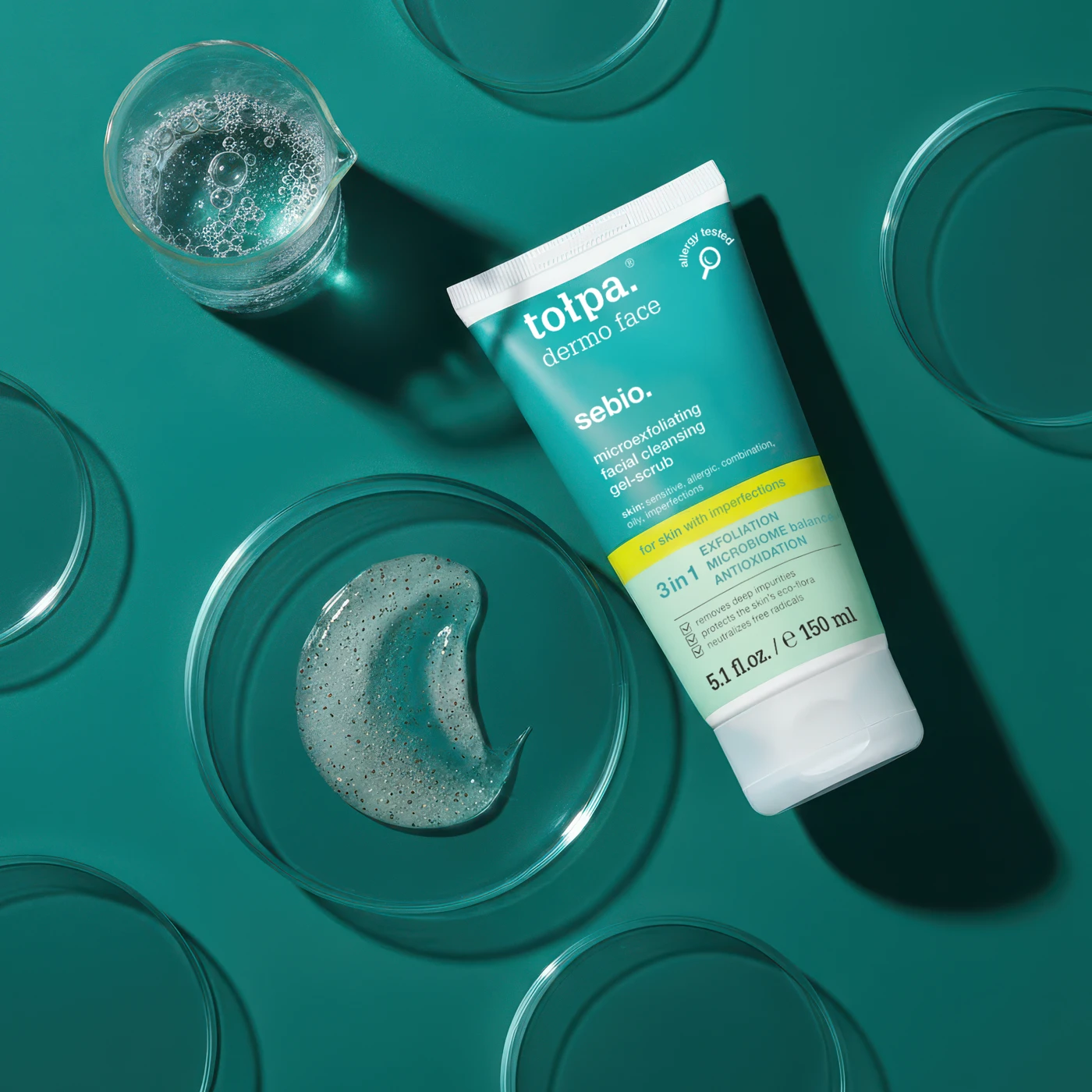Microexfoliating Cleansing Gel-Scrub brand still life